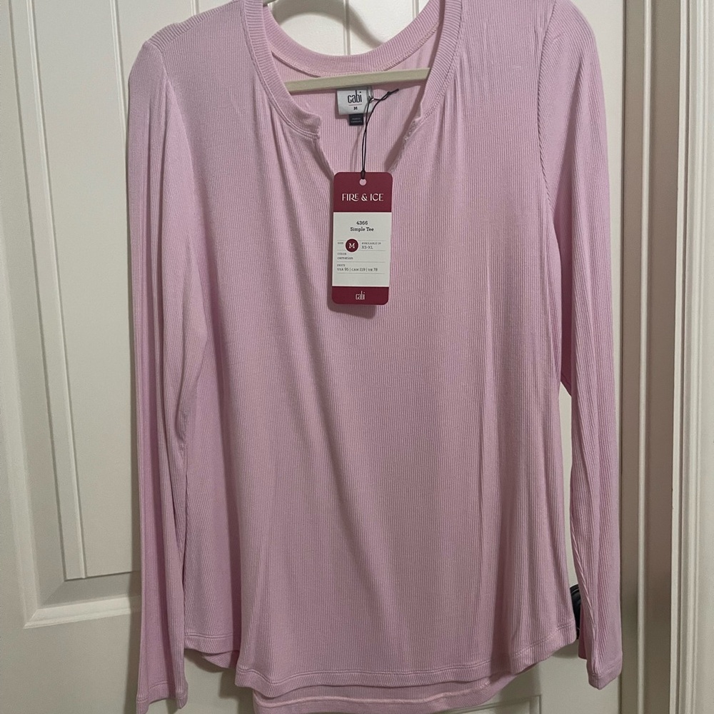CAbi Soft Pink Long Sleeve Tee